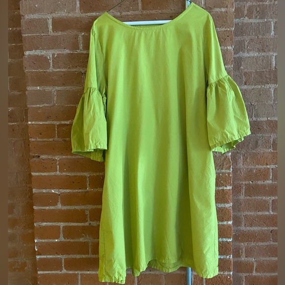 Bryn Walker Ruffled Bell Sleeve Shift, L - Picture 3 of 6